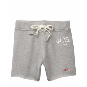 Peace Love World Jersey Grey Shorts Size 14